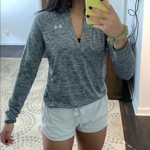 Under Armour gray, light weight, v-neck pull over.